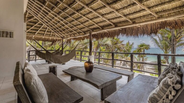 NEST Tulum Villa view over ocean from terrace at one of the best luxury boutique hotels in Tulum