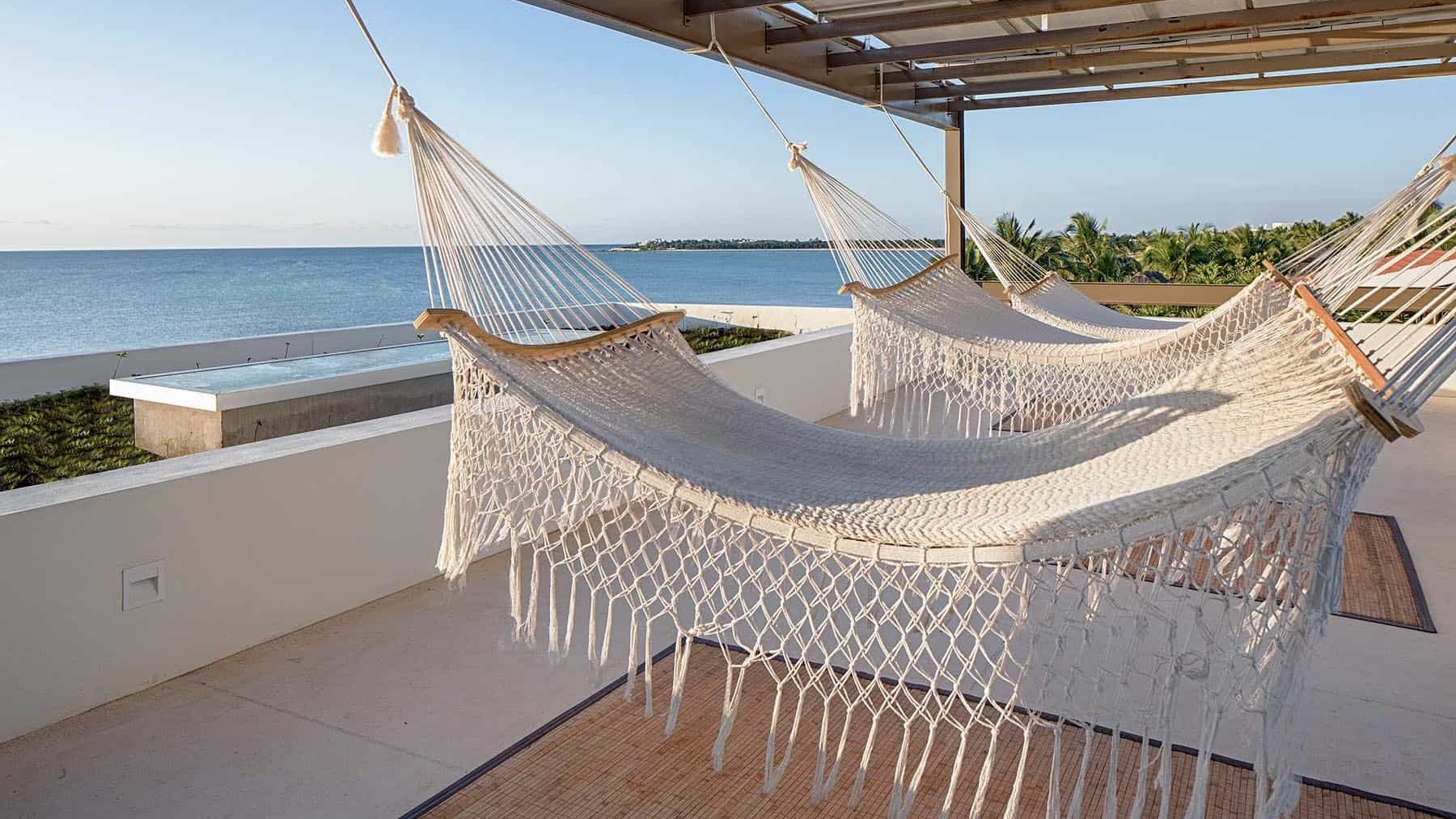 Casa Xixim Tulum hammocks with sea views