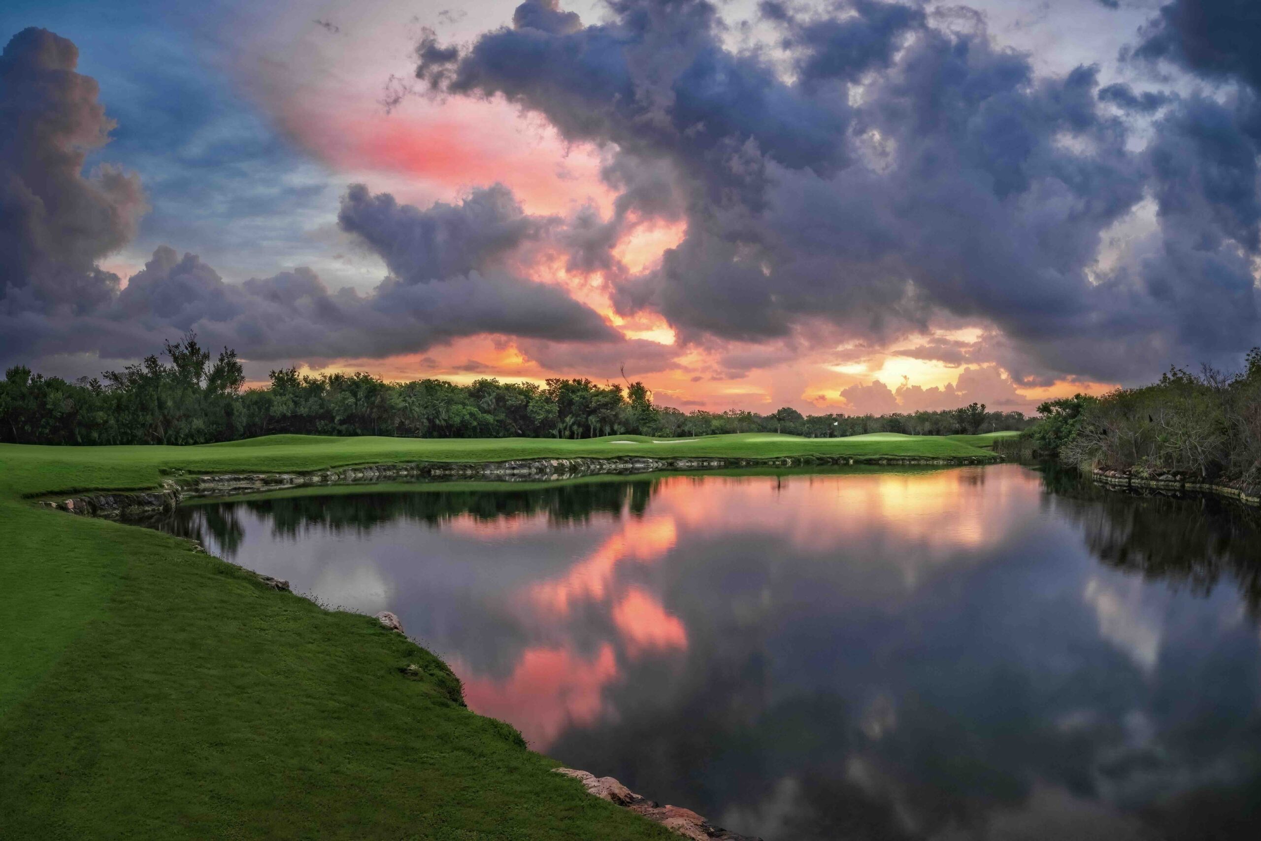 PGA Riviera Maya at sunset is the best golf course in Mexico