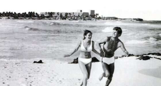 People running on beach in Riviera Maya