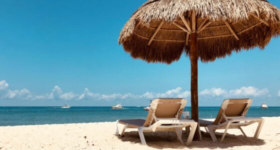 The Travel Nook The best beaches in Cozumel bech umbrella