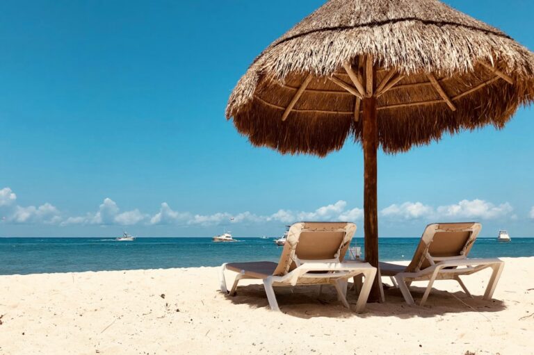 The Travel Nook The best beaches in Cozumel bech umbrella