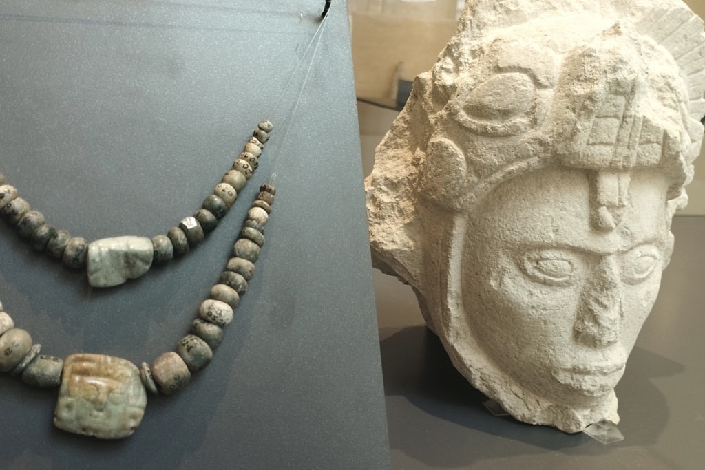 The artifacts on exhibit at the Gran Museo de Chichén Itzá were all found at the site and include recent finds from recent excavations.