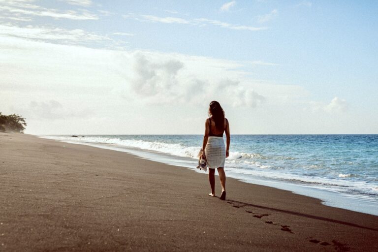 Alila Mayakoba woman walking on beach New Five-Star Hotels in Riviera Maya