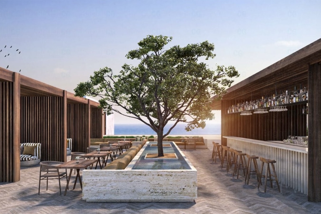 Kimpton Tres Rios Riviera Maya all-inclusive rooftop patio