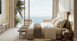 Ritz-Carlton Riviera Maya bedroom facing beach